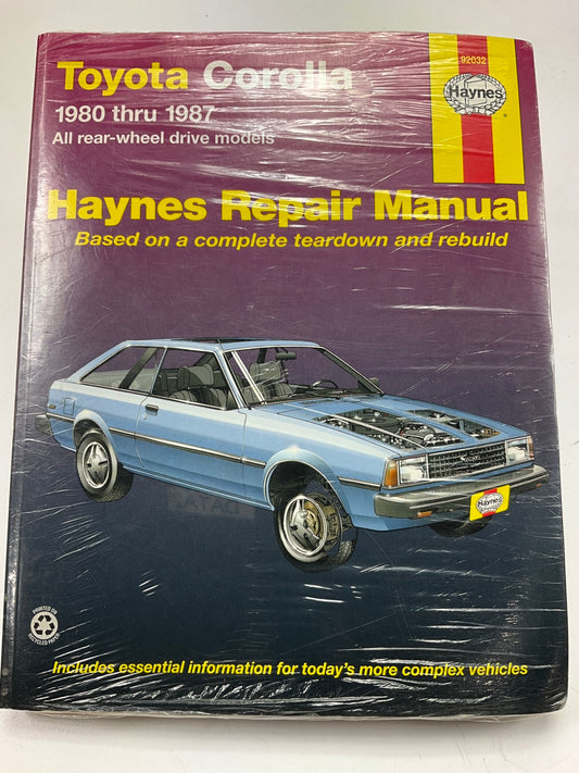 Haynes 92032 Repair Manual For 1980-1987 Toyota Corolla - SEALED
