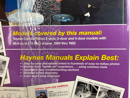 Haynes 9240 Repair Manual For 1980-1982 Toyota Tercel - SEALED