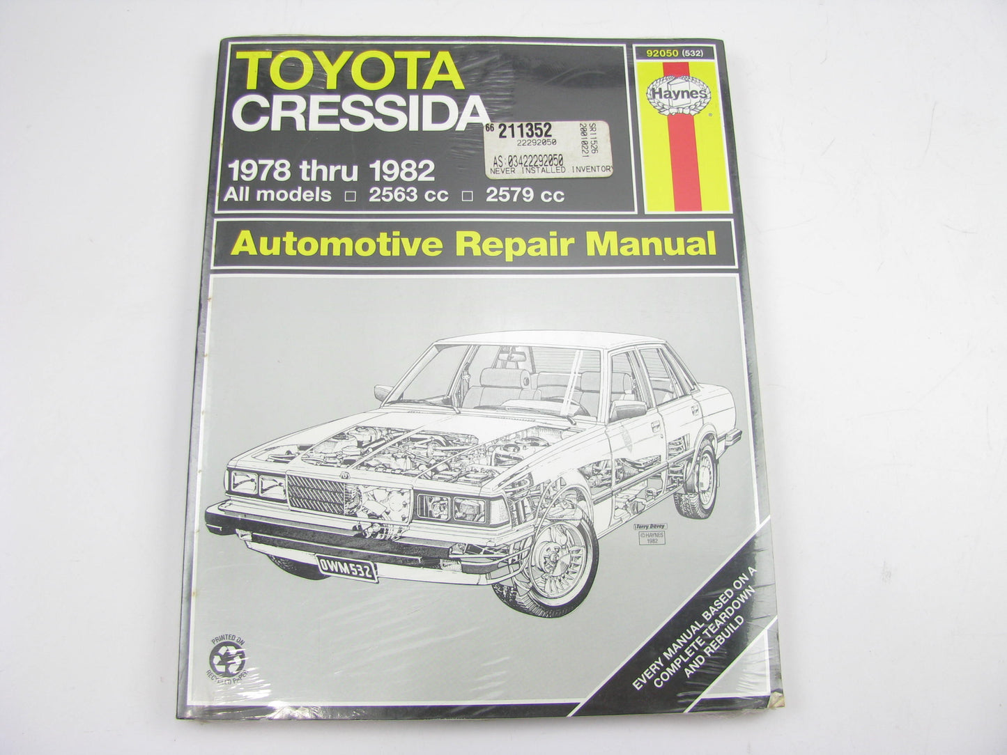 Haynes 92050 Automotive Repair Manual - 1978-1982 Toyota Cressida - SEALED