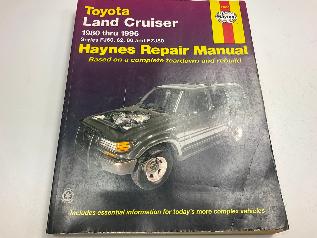 Haynes 92056 Repair Manual For 1980-1996 Toyota Land Cruiser FJ60, 62, 80 - USED