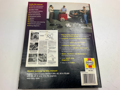 Haynes 92056 Repair Manual For 1980-1996 Toyota Land Cruiser FJ60, 62, 80 - USED