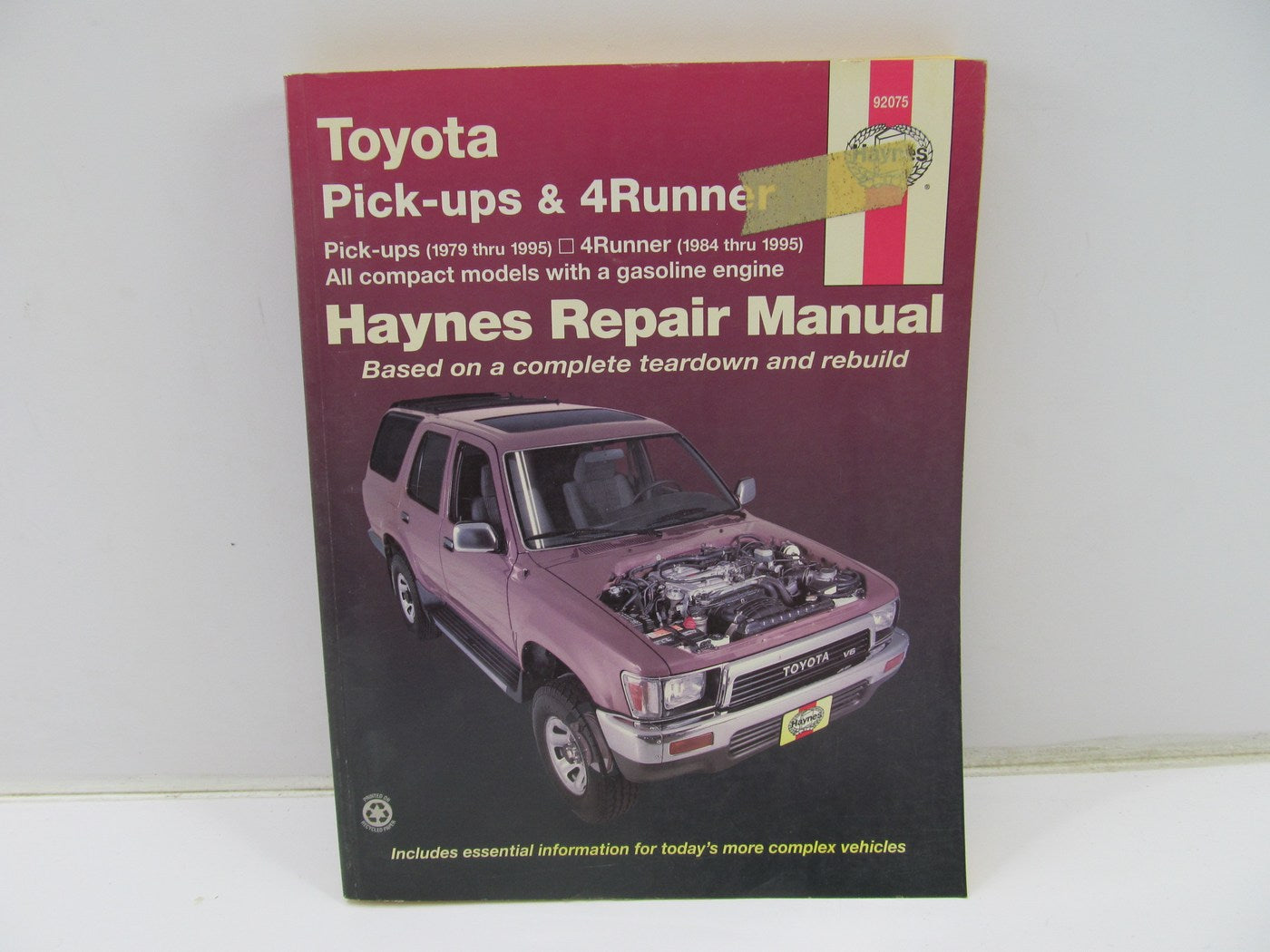 Haynes 92075 Repair Manual For 1979-1995 Toyota Pickup 1984-95 4Runner - SEALED
