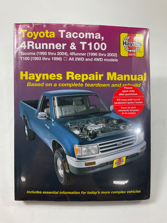 Haynes 92076 Repair Manual For 1995-2004 Toyota Tacoma, 1996-02 4Runner