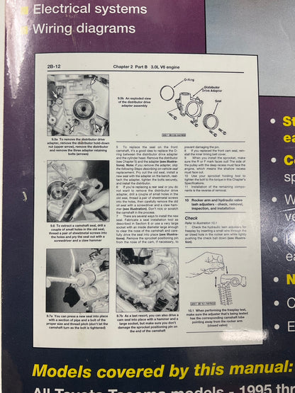 Haynes 92076 Repair Manual For 1995-2004 Toyota Tacoma, 1996-02 4Runner