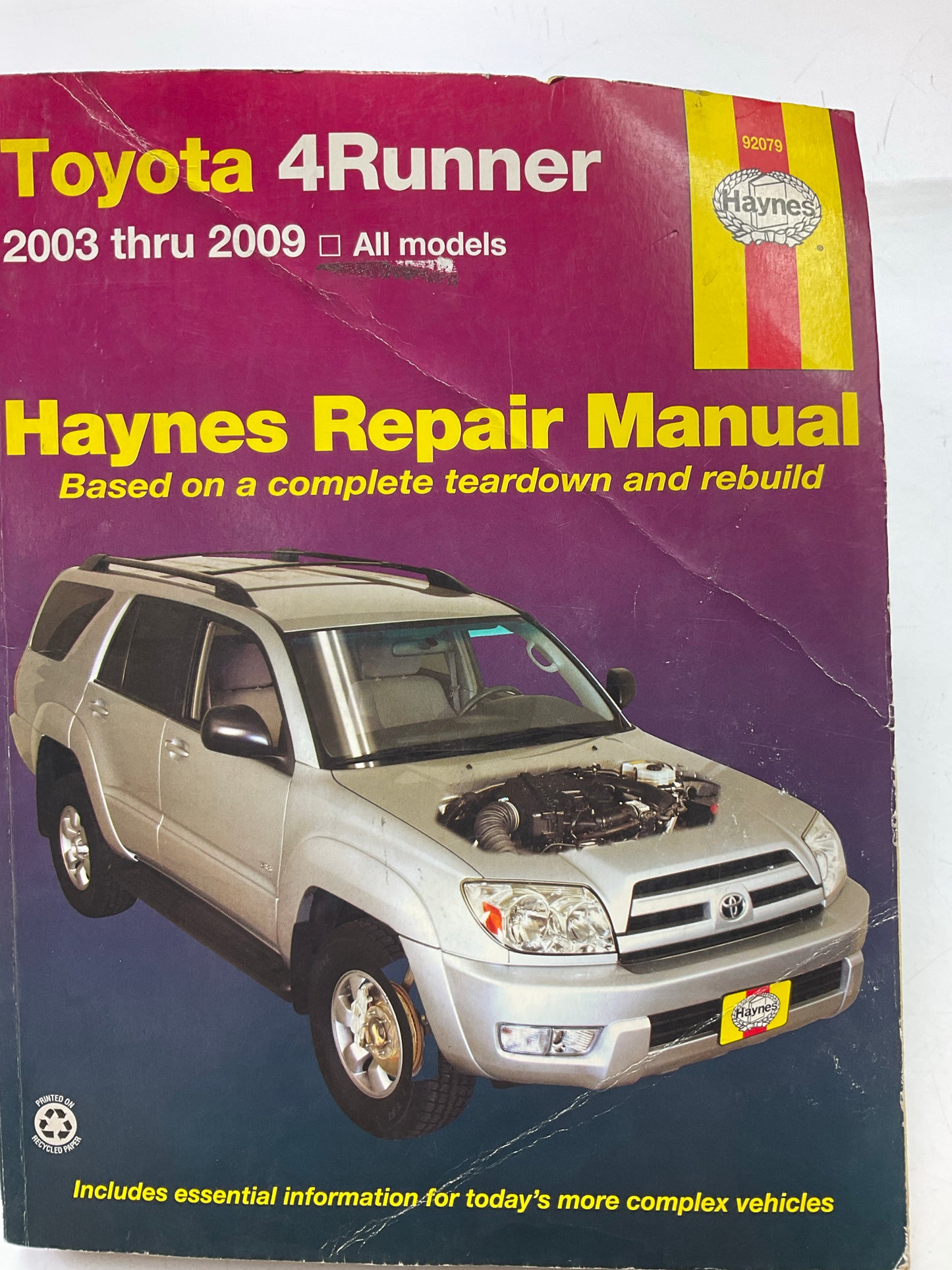 Damaged Cover, Used, As Shown - Haynes 92079 Repair Manual 03-09 Toyota 4Runner