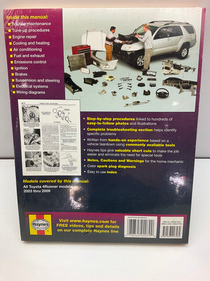 SEALED - Haynes 92079 Repair Manual For 2003-2009 Toyota 4Runner
