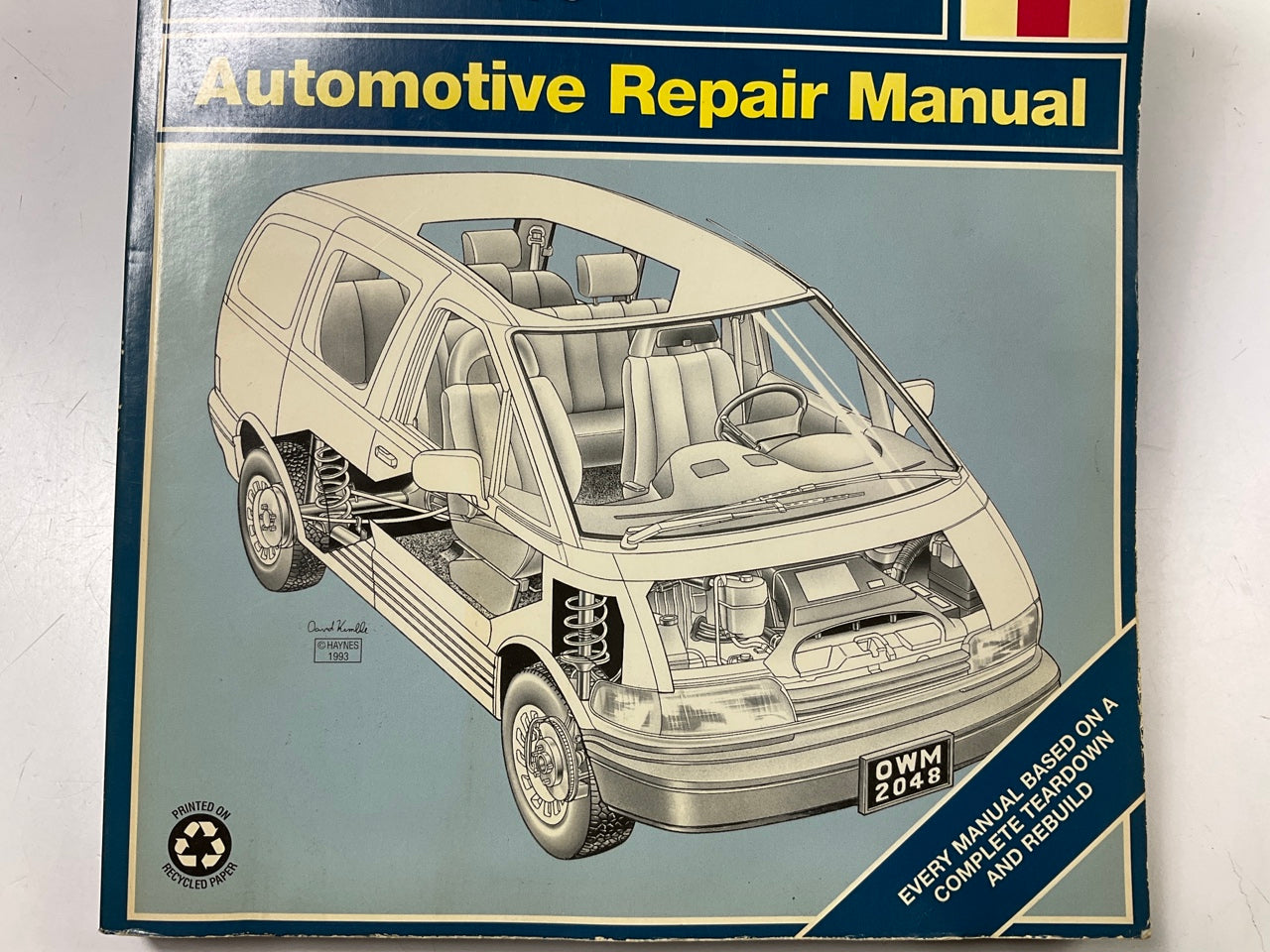 OPENED - Haynes 92080 Repair Manual For 1991-1995 Toyota Previa