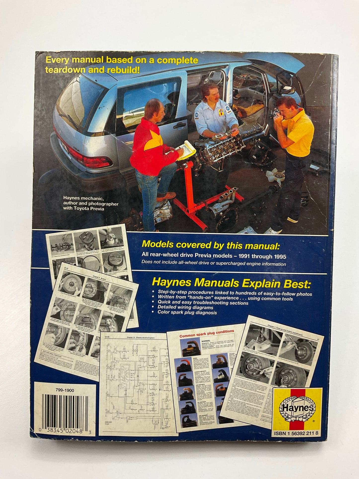 USED - Haynes 92080 Repair Manual - 1991-1995 Toyota Previa