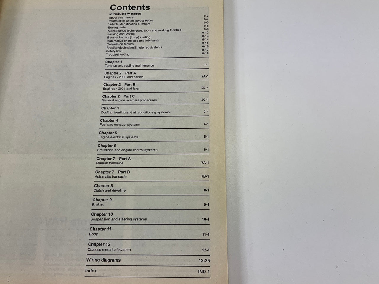 OPEN - Haynes 92082 Repair Manual For 1996-2005 Toyota RAV4