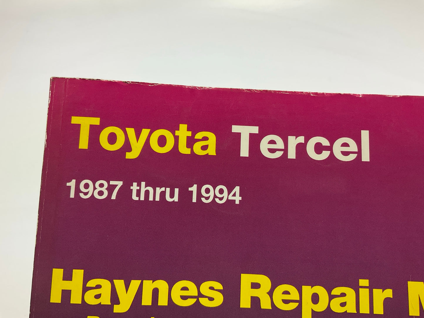 USED #2 - Haynes 92085 Repair Manual For 1987-1994 Toyota Tercel