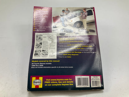 USED - Haynes 92090 Repair Manual For 1998-2010 Toyota Sienna
