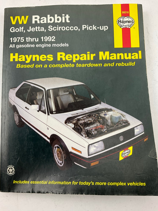 OPEN - Haynes 96016 Repair Manual 1975-1992 VW Golf Jetta Scirocco, Pickup