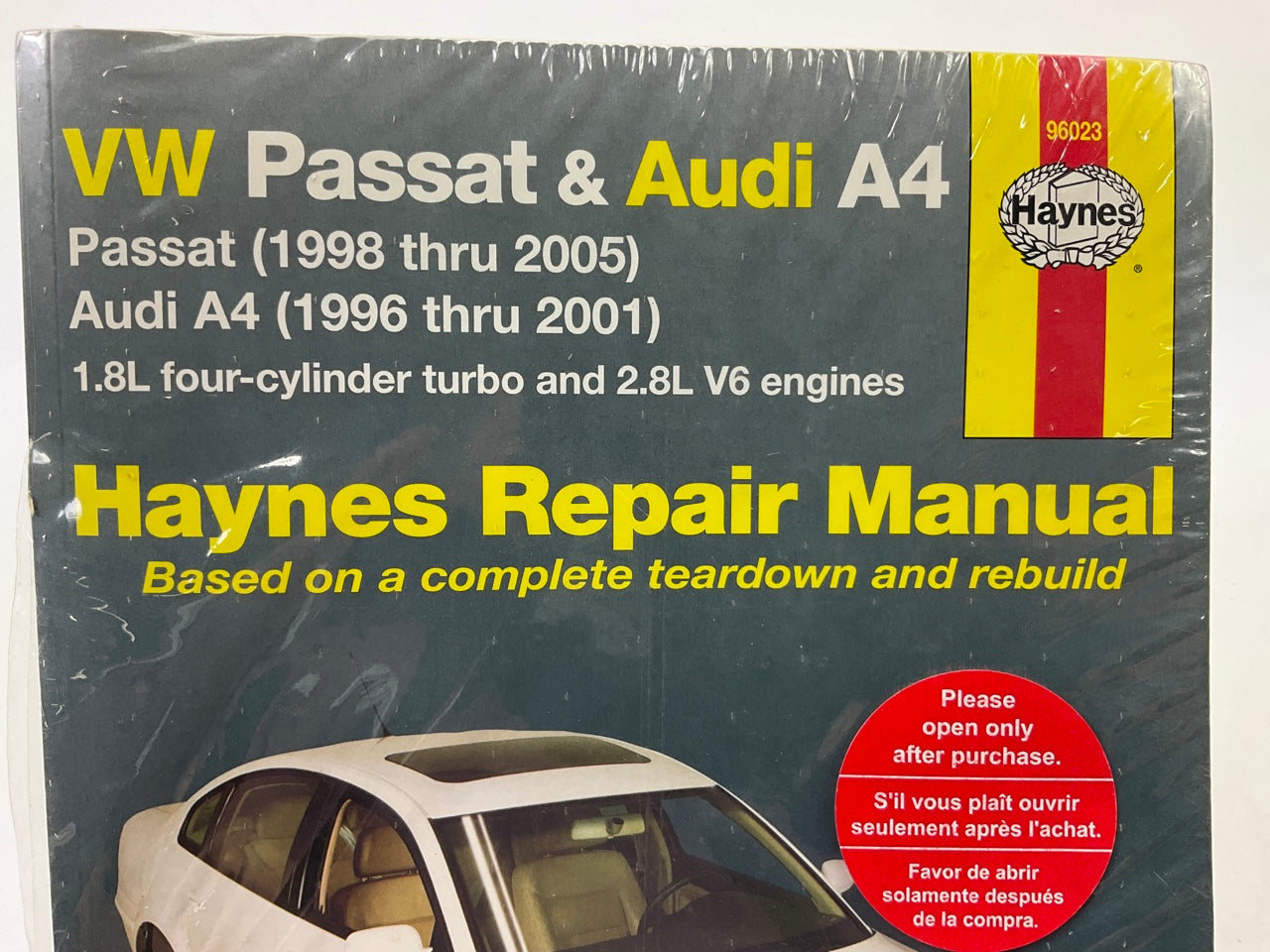 Haynes 96023 Repair Manual For 1998-2005 VW Passat & 1996-2001 Audi A4 - SEALED