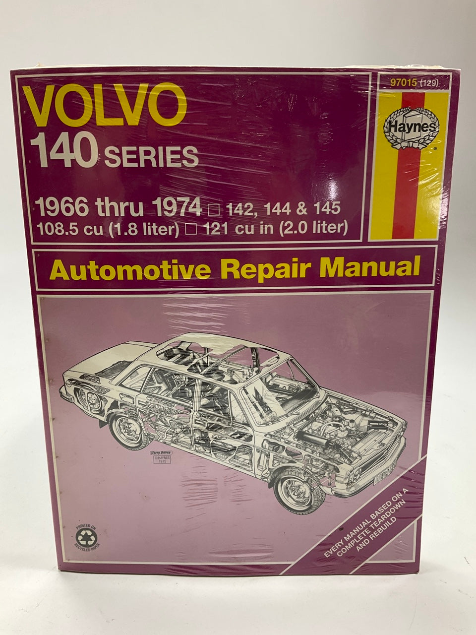 Haynes 97015 Repair Manual For 1966-1974 Volvo 140 Series 1.2L 2.0L - SEALED