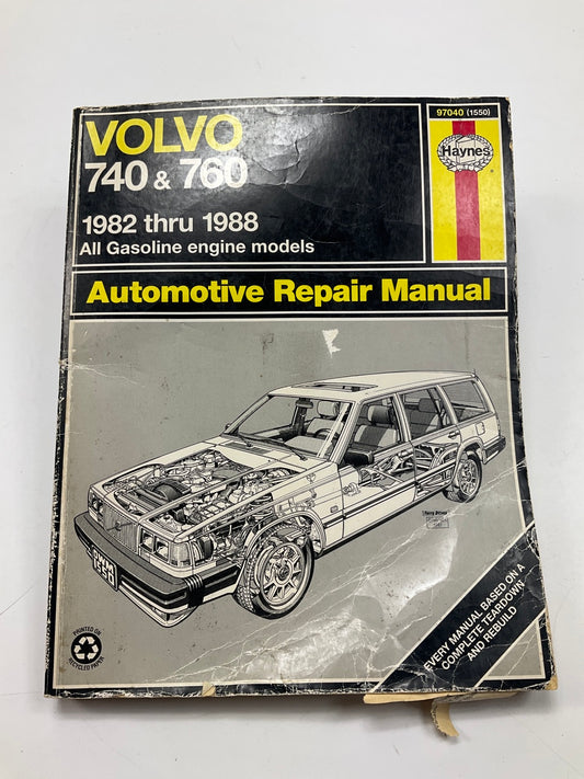 DAMAGED - Haynes 97040 Repair Manual For 1982-1988 Volvo 740 & 760