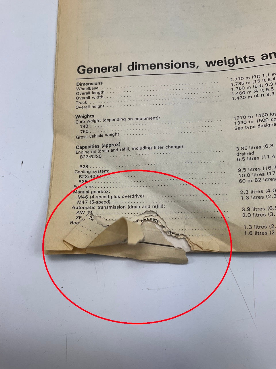 DAMAGED - Haynes 97040 Repair Manual For 1982-1988 Volvo 740 & 760