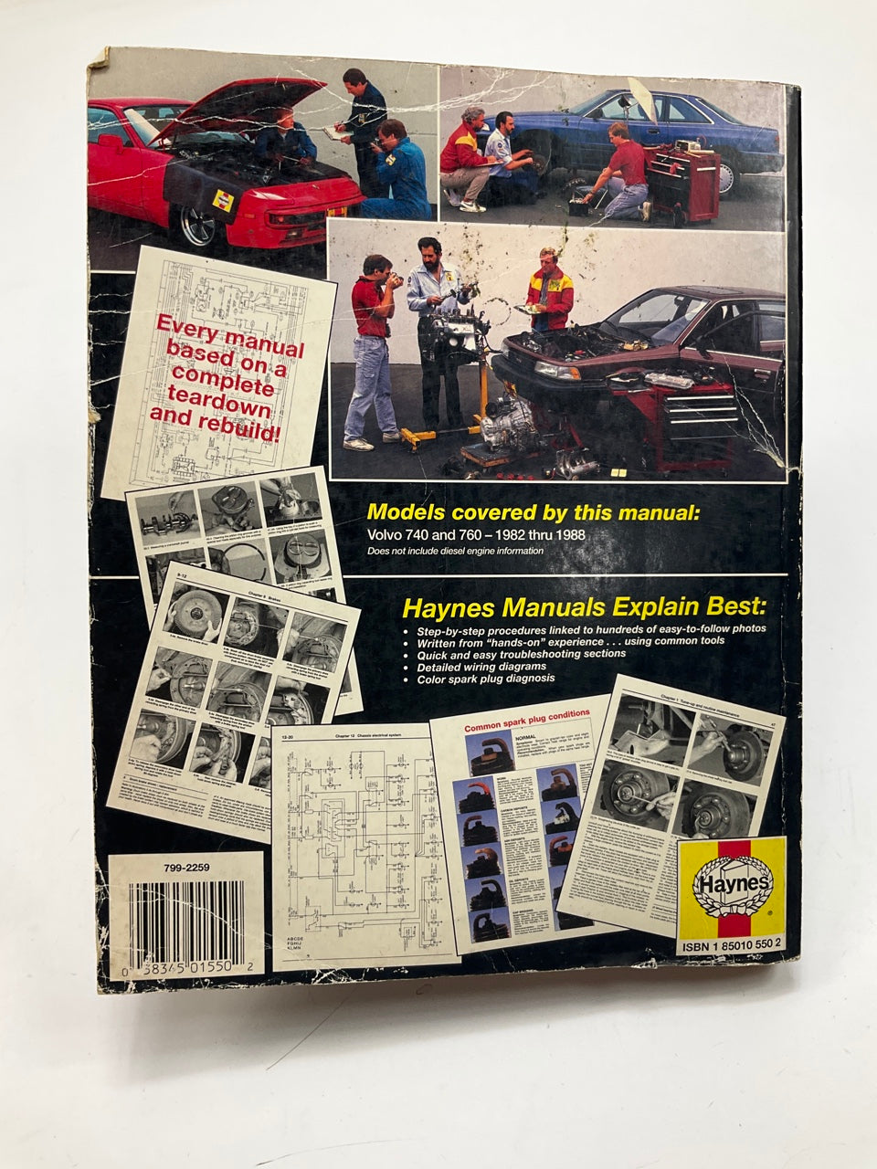 DAMAGED - Haynes 97040 Repair Manual For 1982-1988 Volvo 740 & 760