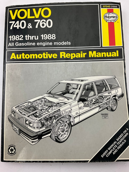 Haynes 97040 Repair Manual For 1982-1988 Volvo 740 & 760 - OPENED