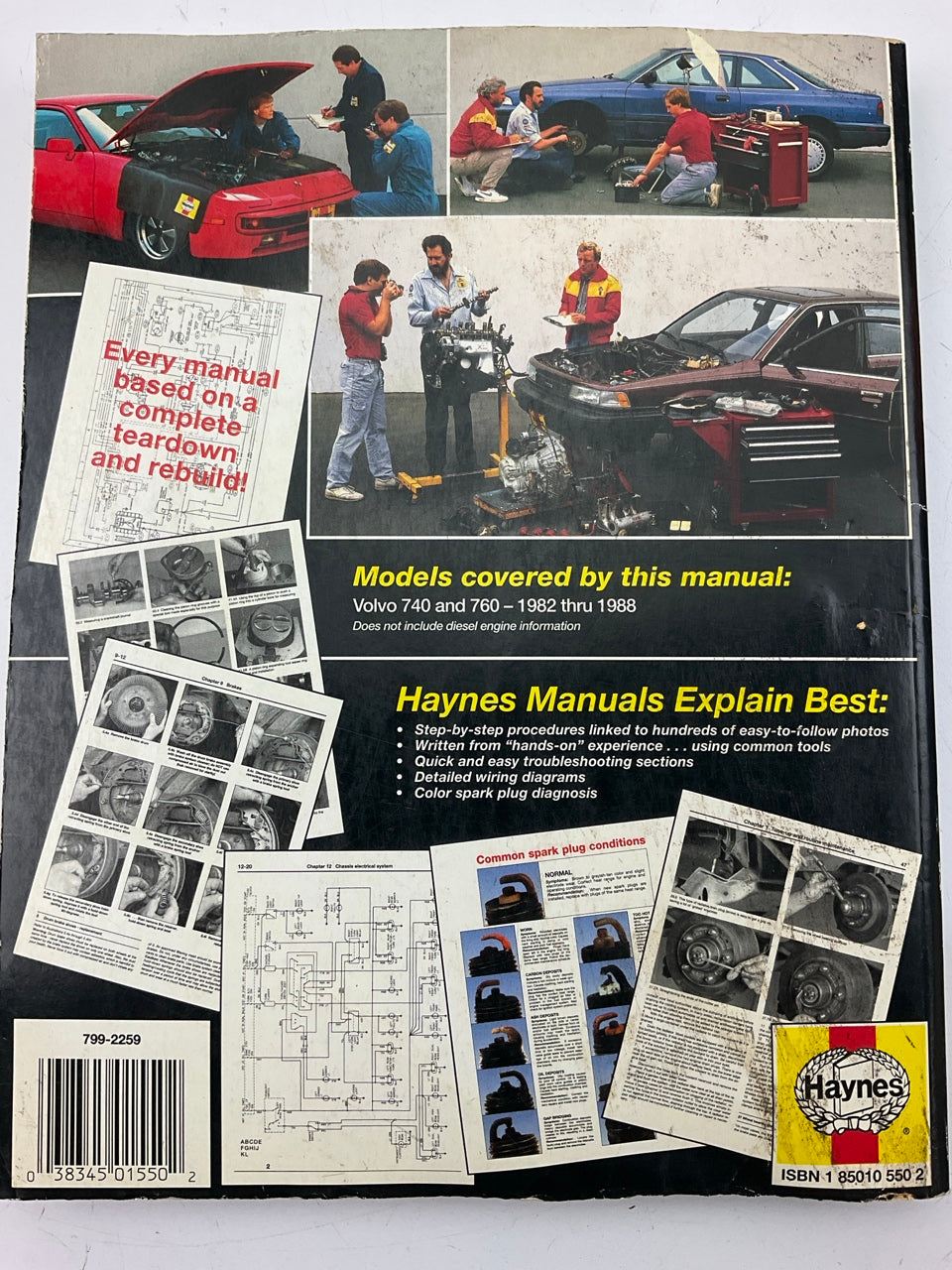 Haynes 97040 Repair Manual For 1982-1988 Volvo 740 & 760 - OPENED