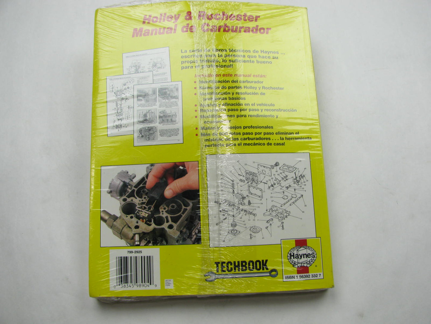 HAYNES TECHBOOK EN ESPANOL Carburador Model Holley Rochester Haynes 98904