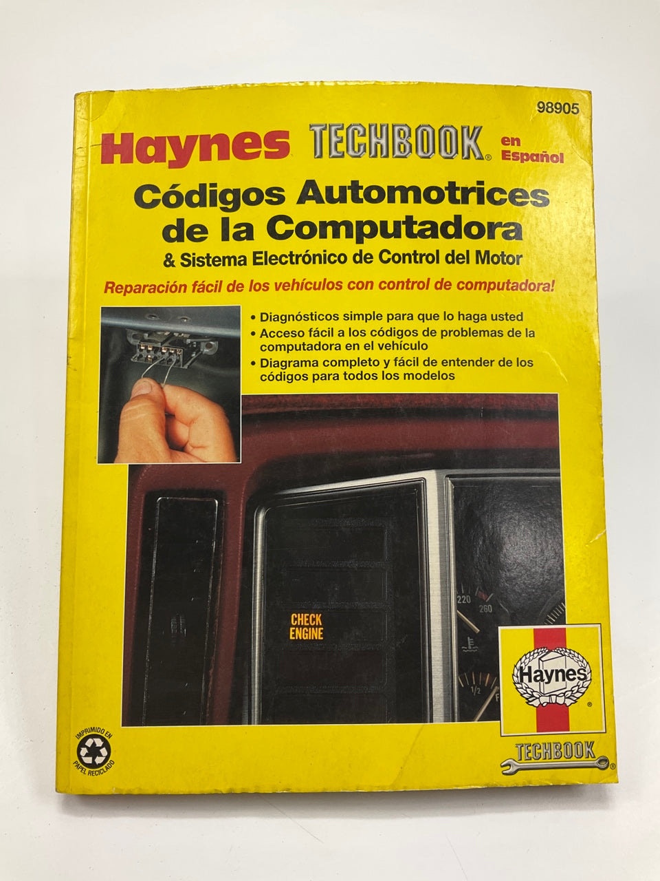 Haynes 98905 Libro De Reparacion Codigos Automotrices De Computadora - USADO