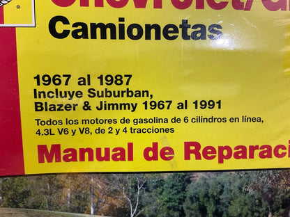 1967-1987 Chevrolet GMC Camionetas Blazer, Jimmy, Service Reparation Manual