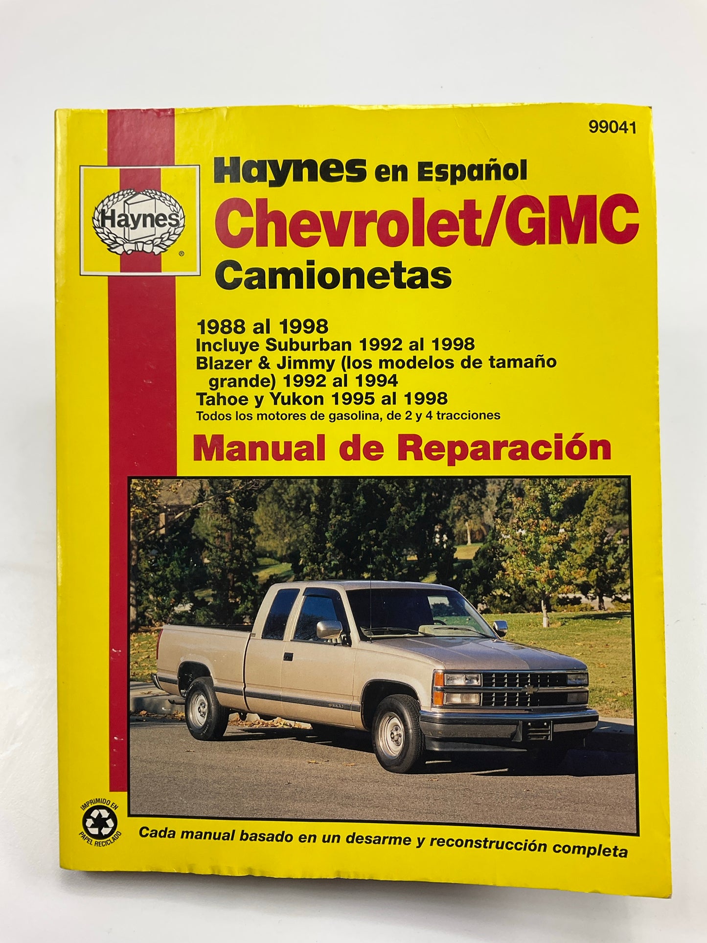 Haynes 99041 Manual De Reparacion Para Camionetas Chevy Y GMC De 1988-98 - USADO