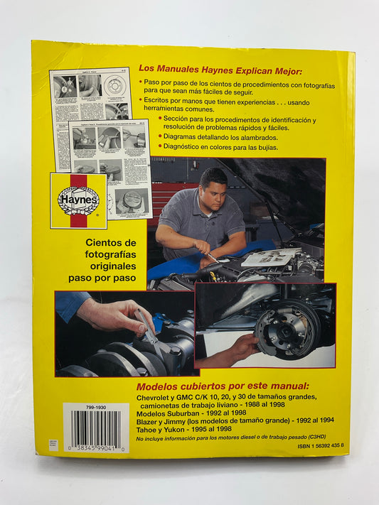 Haynes 99041 Manual De Reparacion Para Camionetas Chevy Y GMC De 1988-98 - USADO