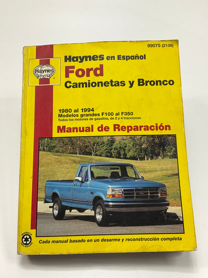 Haynes 99075 Manual De Reparacion Para F-100 F-150 & Bronco De 80-94 - USADO