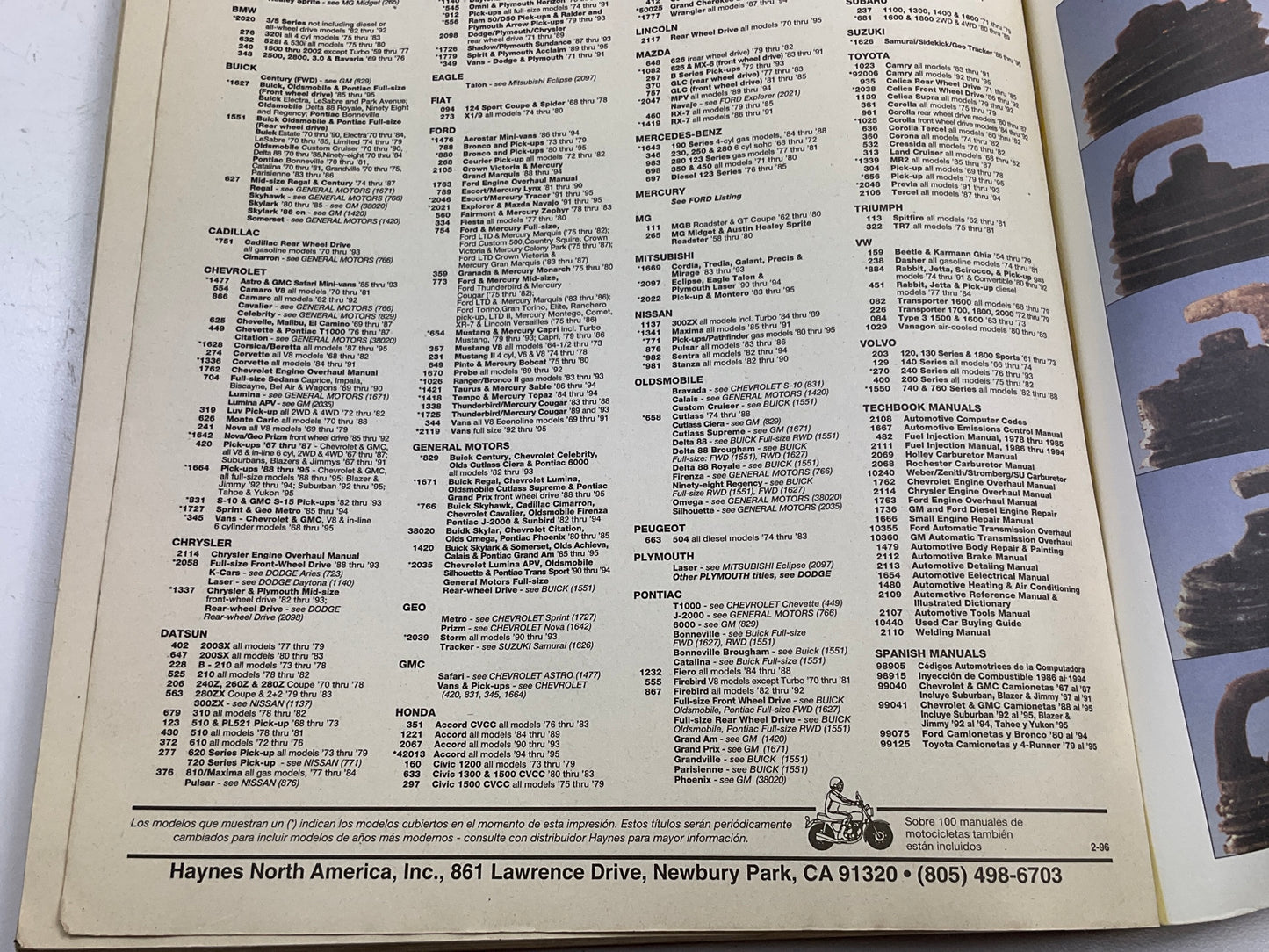 USADO - Manual De Reparacion Para Camionetas Cerradas De Ford 1969-1991