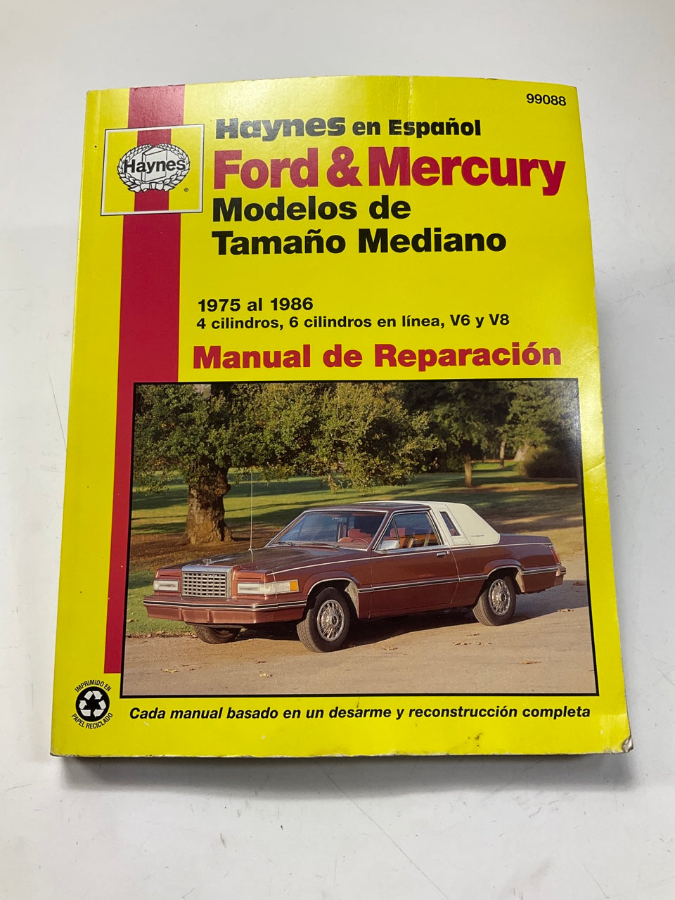 Haynes 99088 Manual De Reparacion Ford & Mercury Tamano Mediano 1975-1986