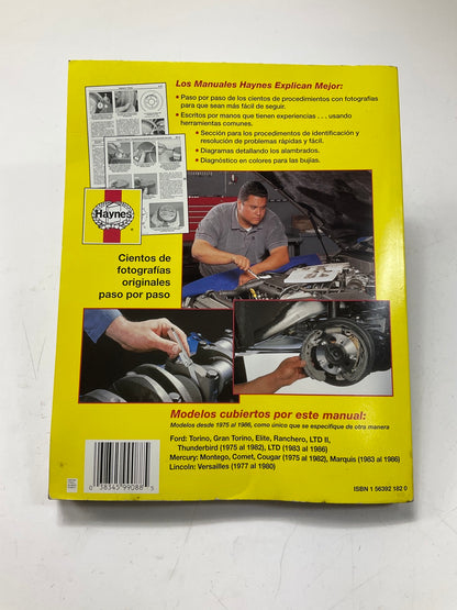 Haynes 99088 Manual De Reparacion Ford & Mercury Tamano Mediano 1975-1986