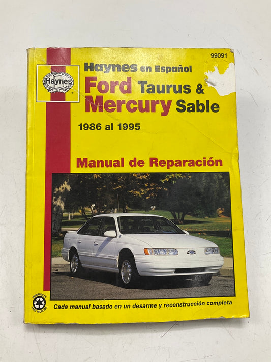 Haynes 99091 Manual De Reparacion Para Carros Taurus & Sable De 86-95 - Dañado