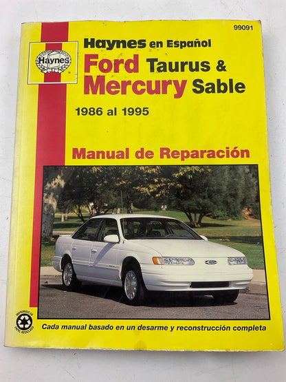 Haynes 99091 Manual De Reparacion Para Ford Taurus & Sable De 1986-1995 ABIERTO