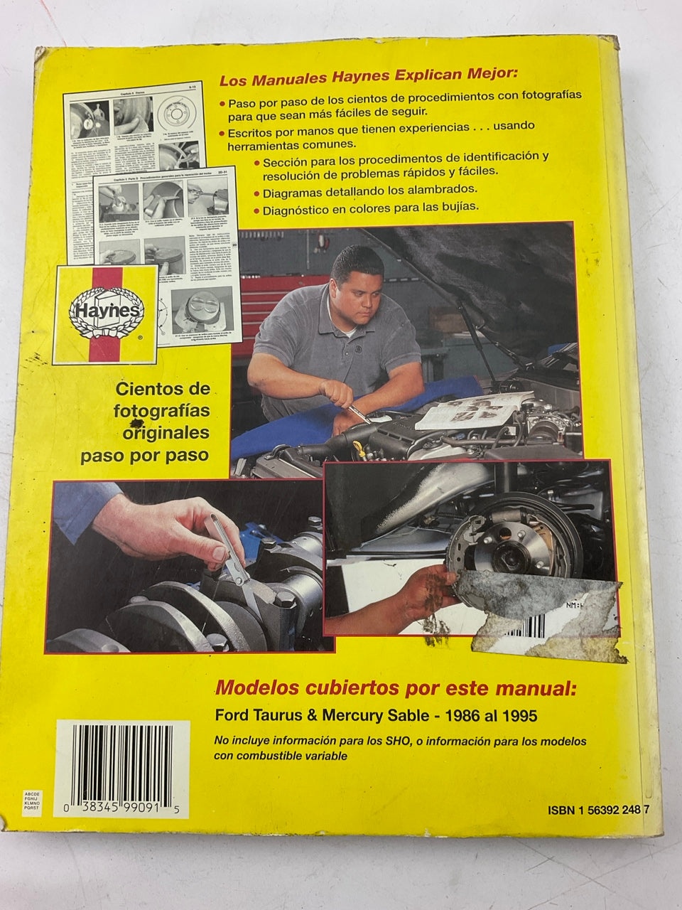 Haynes 99091 Manual De Reparacion Para Ford Taurus & Sable De 1986-1995 ABIERTO