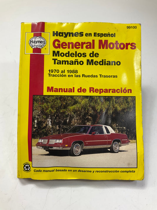 Haynes 99100 Manual De Reparacion 1970-1988 GM Modelos De Tamaño Mediano - USADO