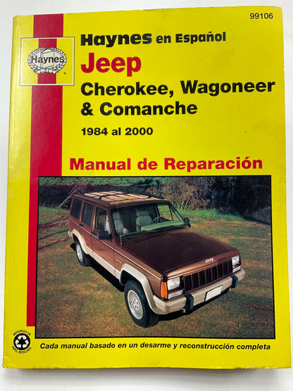 Haynes 99106 Manual De Reparacion For 84-00 Cherokee, Wagoneer & Comanche