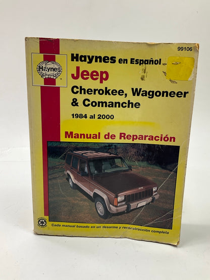 Haynes 99106 Manual De Reparacion Para 84-00 Cherokee, Wagoneer & Comanche