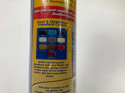Heads Up HU-705 Universal DARK GRAY Sun Visor Re-cover Repair Upholstery Kit