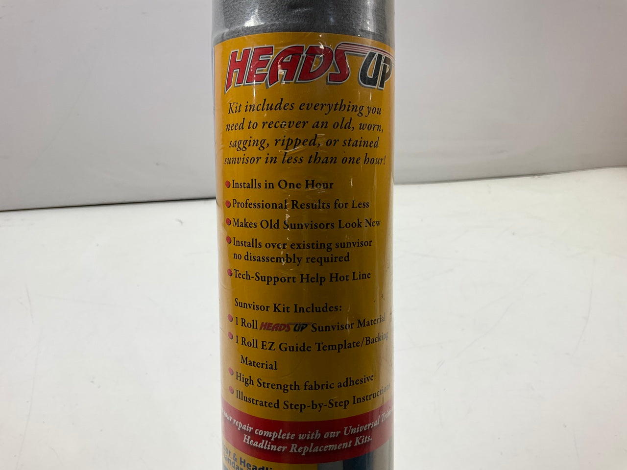 Heads Up HU-705 Universal DARK GRAY Sun Visor Re-cover Repair Upholstery Kit