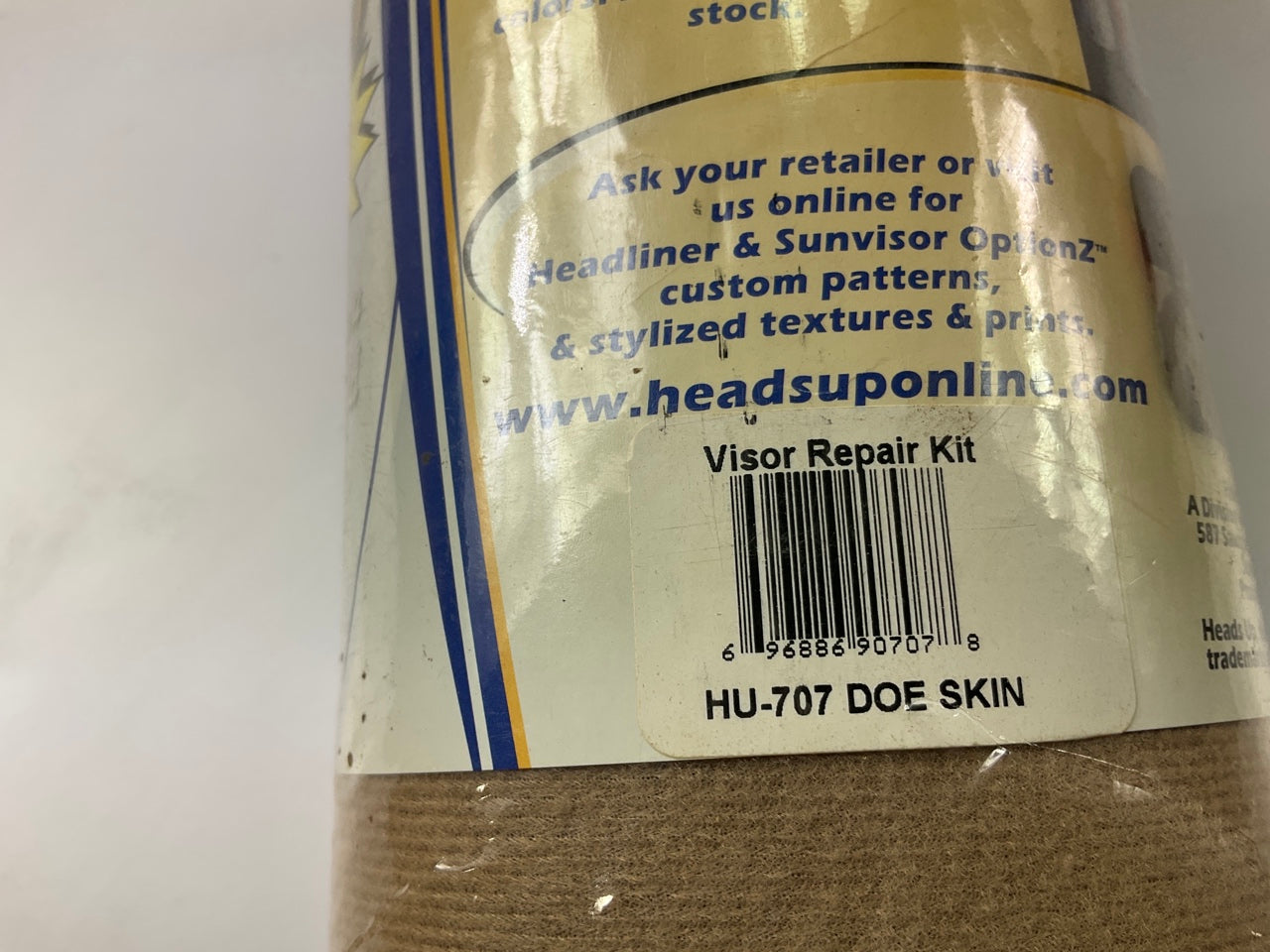 Heads Up HU707 Tan (Doe Skin) SunVisor Sun Visor Re-cover Repair Kit 18''x54''