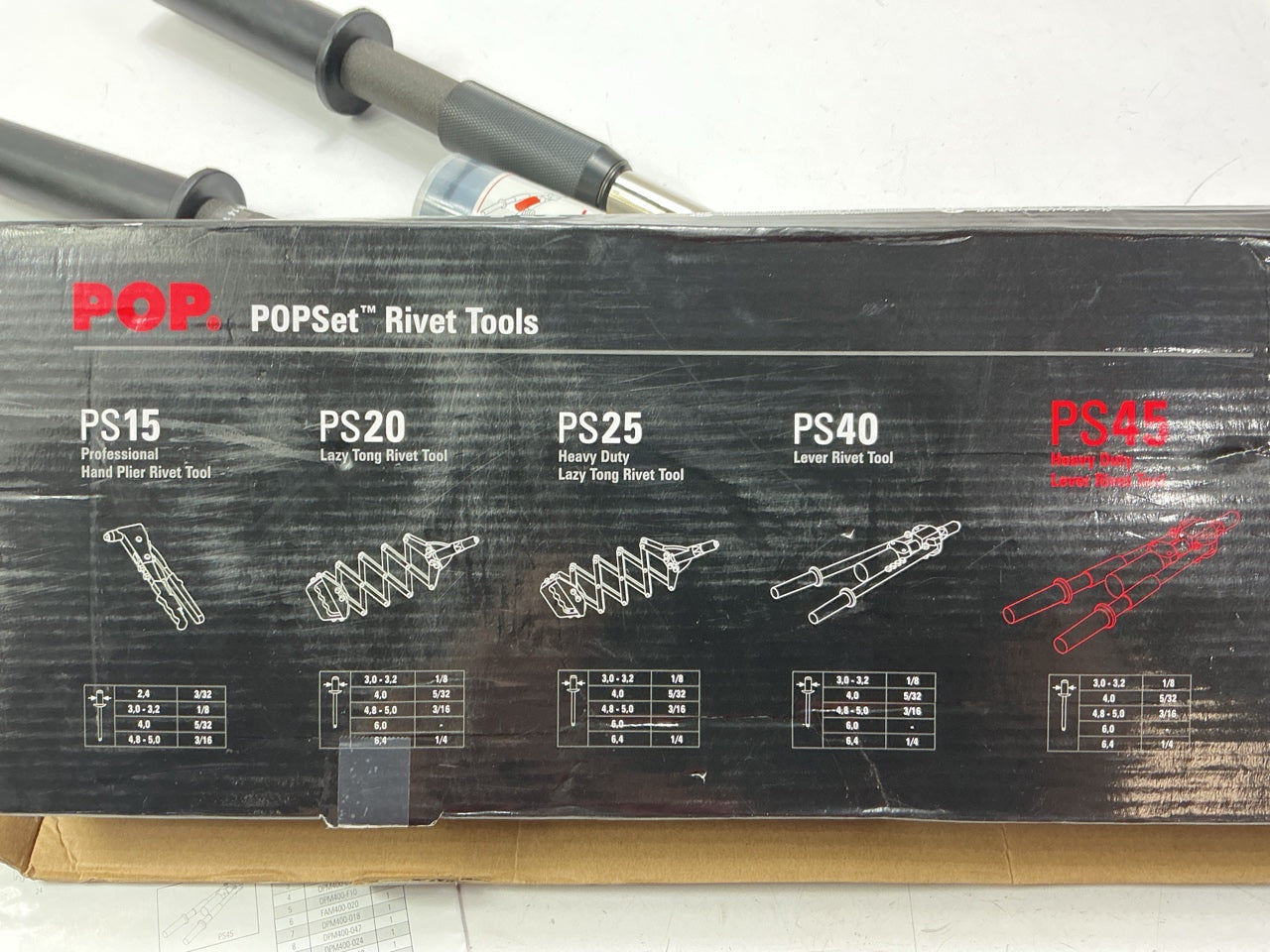 MISSING NOSEPIECES - SOLD AS IS - Heli-Coil PS45 Heavy Duty Pop-Rivet Tool