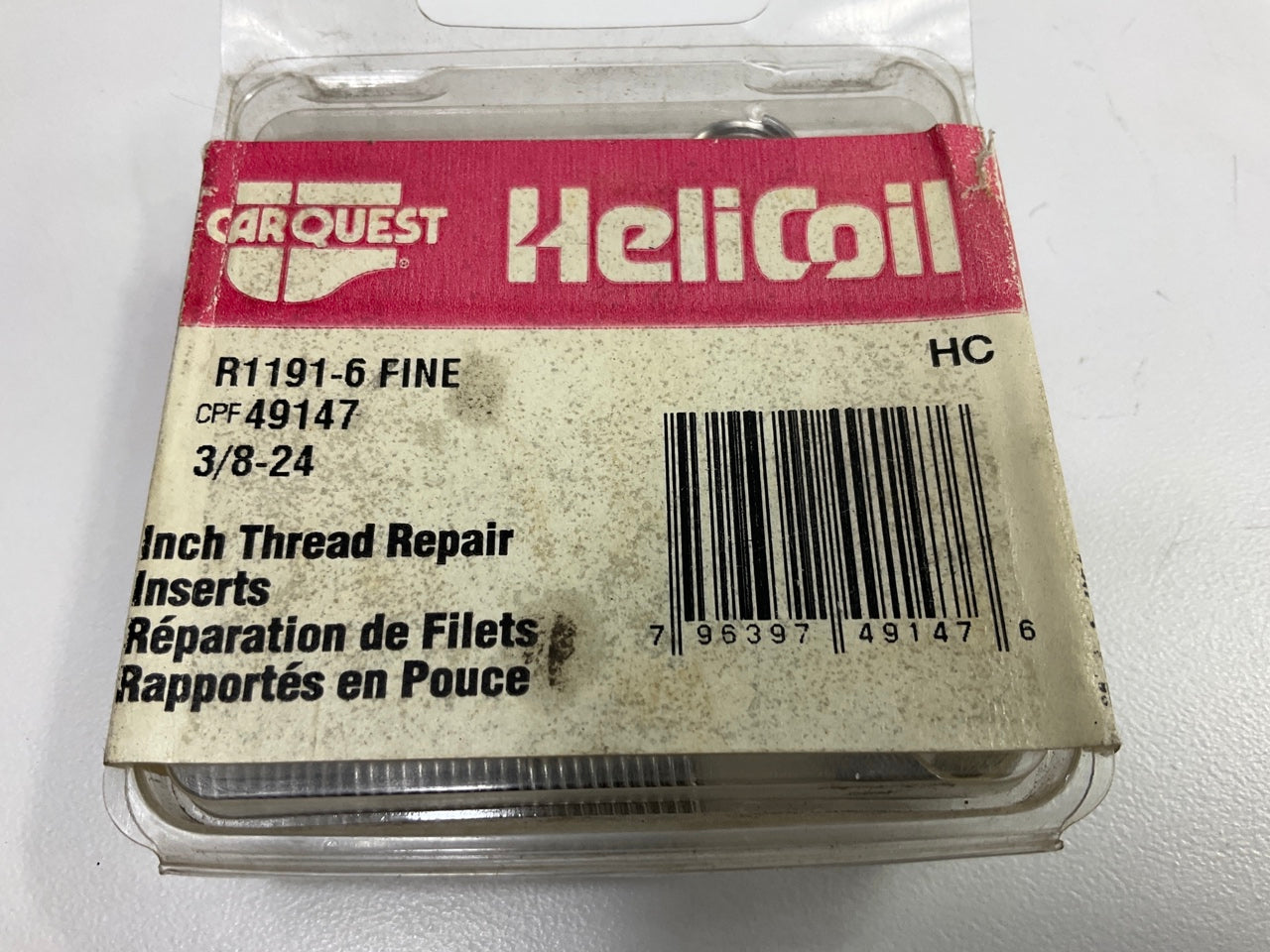 Helicoil R1191-6 Replacement Thread Repair Inserts, 3/8'' X 24 NF, 12 Pack