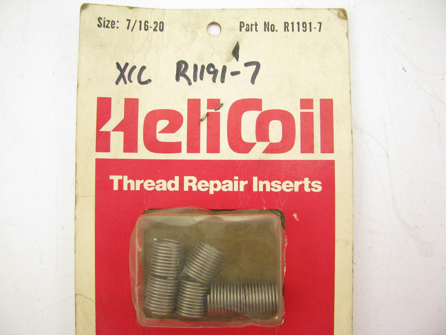 (6) Helicoil R1191-7  7/16-20 Inch SAE Inserts 304SS Thread Repair Inserts