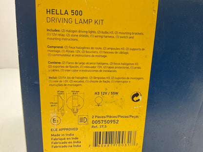 HELLA 005750952 500 Series 6'' Driving Lamp Driving Lights Kit, Clear