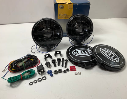 Hella 005750991 500 Series Black Magic Halogen Driving Lamp Driving Lights Kit