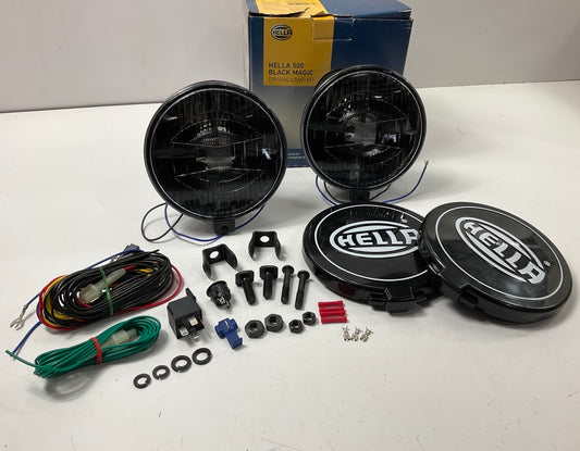 Hella 005750991 500 Series Black Magic Halogen Driving Lamp Driving Lights Kit