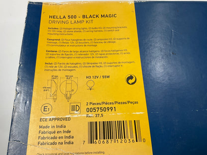 Hella 005750991 500 Series Black Magic Halogen Driving Lamp Driving Lights Kit