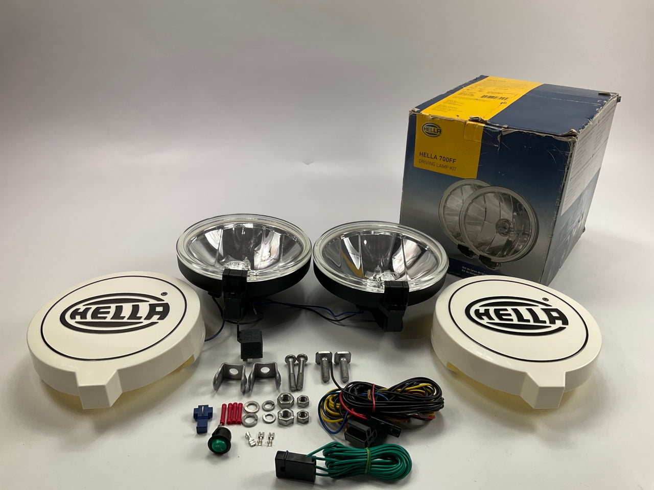Hella 700FF 7'' Halogen Driving Lamp Lights Kit, H3 55 Watt, Round