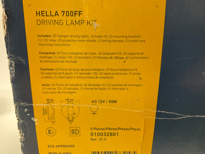 Hella 700FF 7'' Halogen Driving Lamp Lights Kit, H3 55 Watt, Round